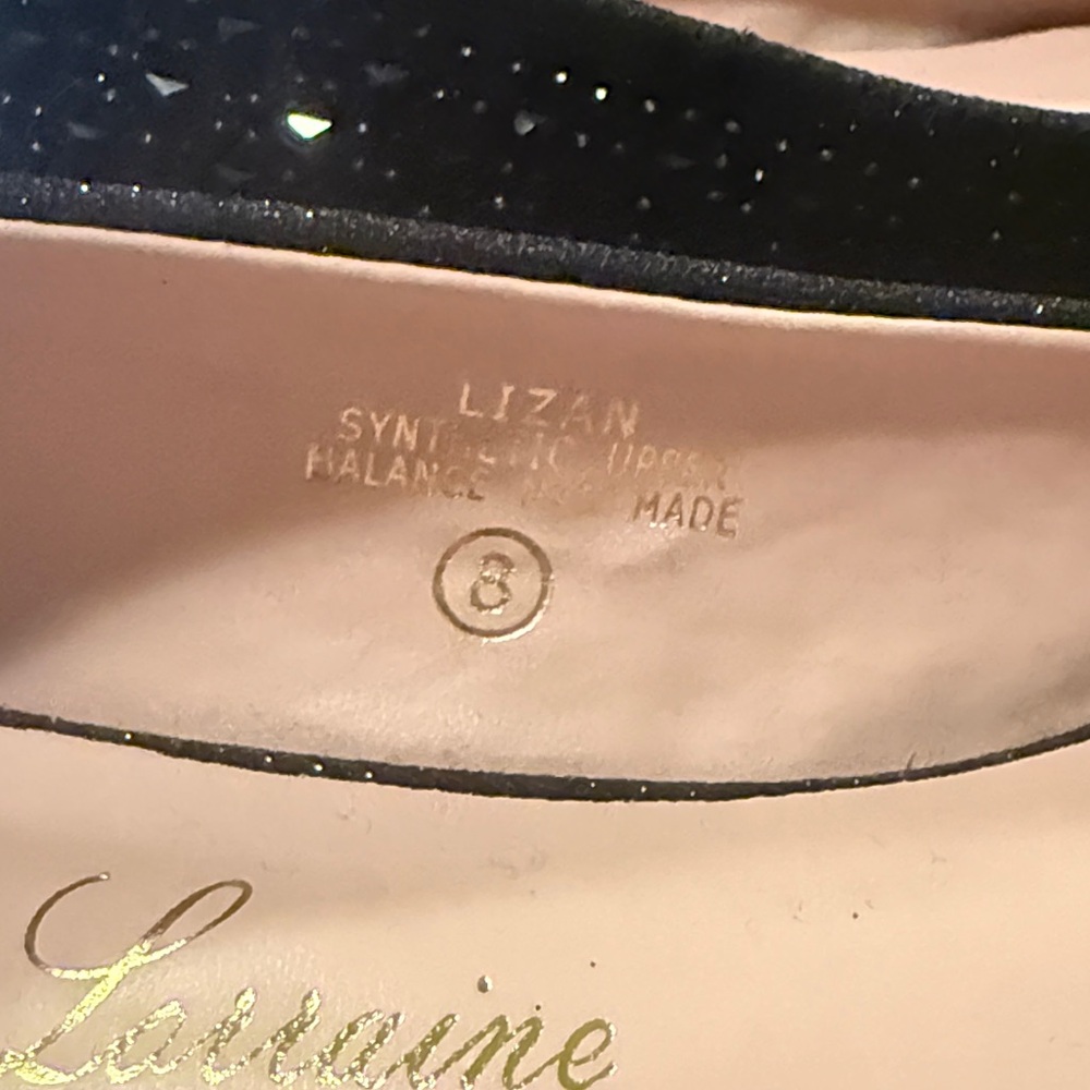 Lauren Lorraine Black Jeweled Ballet Flats - Picture 5 of 6